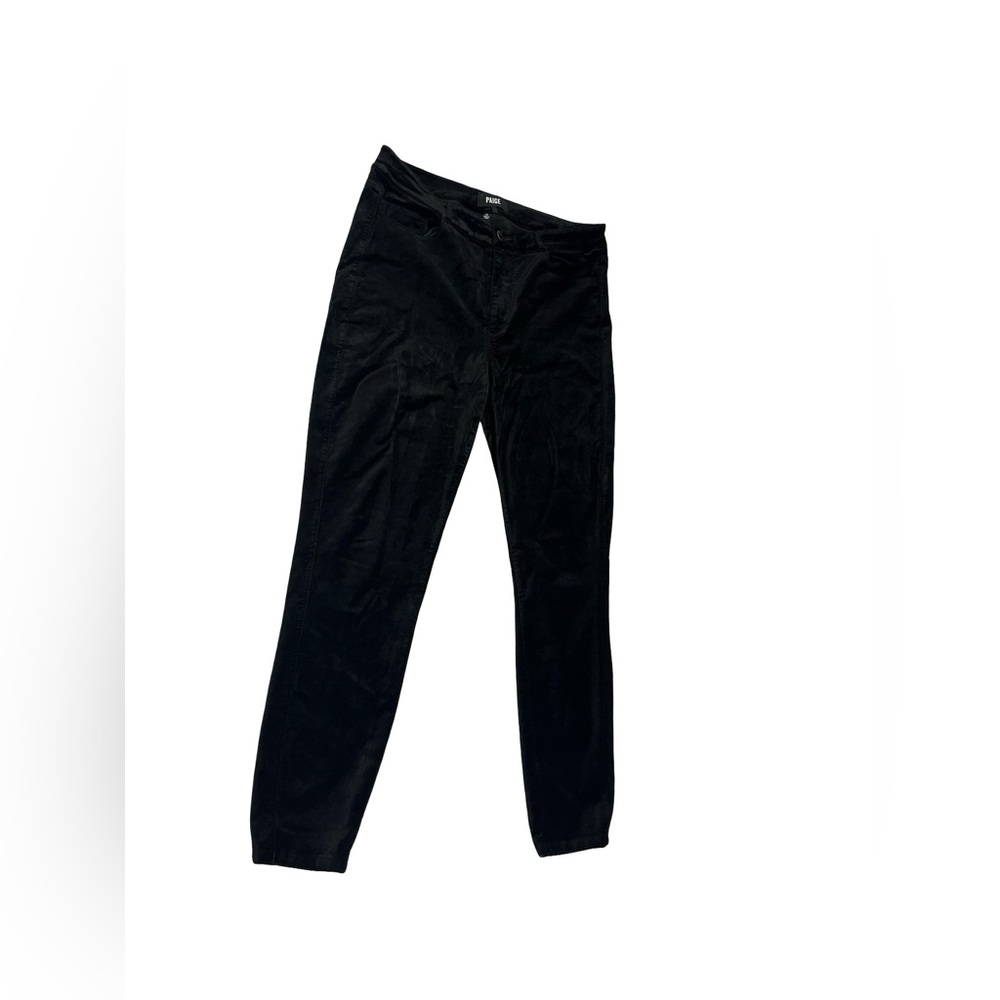 Paige Velvet Hoxton Ankle Black Stretch Pants Sz 32 READ Party Work Holiday